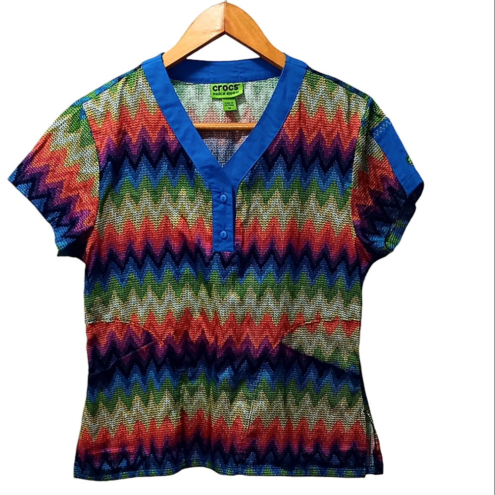 - MULTI COLOR SCRUB TOP by CROCS MEDICAL APPAREL